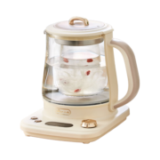 小熊（Bear）养生壶 烧水壶 恒温水壶煮茶器煮茶壶 降噪涂层 带玻璃炖盅1.5升 YSH-E15L7 玻璃花茶壶