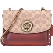 蔻驰（COACH）【官方直供】女士专柜款棕色山茶花PARKER18单肩斜挎包30592B4RU