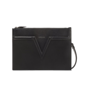 范思哲（VERSACE）奢侈品情侣字皮革手拿包时尚晚宴包男包