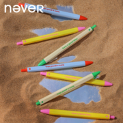 never乐活空气笔按动中性笔学生刷题笔黑水笔速干原创签字笔高颜值顺滑