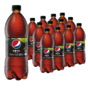 百事可乐 无糖 Pepsi 碳酸饮料 青柠味 汽水 大瓶装  900ml*12瓶 饮料整箱 百事出品