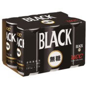 悠诗诗（UCC）即饮无糖黑咖啡饮料185g/罐 日本原装进口 185g*6罐