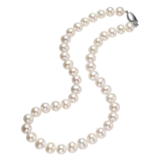 珍珠皇后（PearlQueen）s925银元宝扣珍珠项链 高品质强光淡水珍珠锁骨链珠链女 送妈妈款