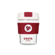 京东京造 X COSTA COFFEE 联名款随手咖啡杯 高硼硅玻璃水杯防烫防漏时尚便携