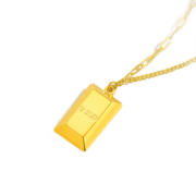 京东百亿补贴：遇祥 小金砖ING系列 黄金项链  约5.2g