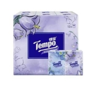 Tempo 得宝 蓝风铃印花手帕纸 4层*7张*12包*2件