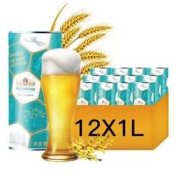 PLUS会员、需抢券：KAISARKING 凯撒王 世界杯版 原浆精酿 桂花白啤 1L*12