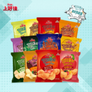 上好佳田园薯片番茄/甜辣/烤肉50g*5包多口味组合休闲零食囤货