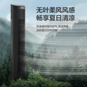 美的（Midea）家用节能落地电风扇大风量轻音无叶塔扇遥控定时无叶风扇噪音低至43分贝循环立体送风 黑色 无叶