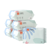 好孩子（gb）婴儿绵柔巾 干湿两用巾100片*6包 宝宝一次性洗脸洁面巾