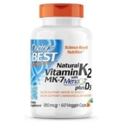 增强骨骼健康，Doctor's Best 多特倍斯 维生素K2/MK-7软胶囊180mcg*60粒