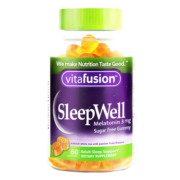 【23年10月】vitafusion美国进口3mg褪黑素助眠倒时差退黑色素天然萃取改善睡眠糖60粒