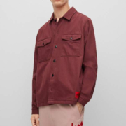 HUGO Hugo Boss 雨果·博斯 Enalu 男士有机棉Oversized衬衫夹克50468744