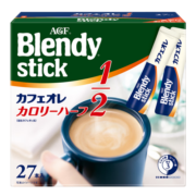 AGF Blendy系列 拿铁风味欧蕾 低卡路里 速溶咖啡 5.4g*27支