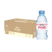 依云（evian）法国原装进口然矿泉水 330ml*24瓶(软瓶)饮用水新老包装随机发货