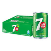 限地区、有券的上：pepsi 百事 7喜200ml*20 碳酸汽水饮料mini迷你罐