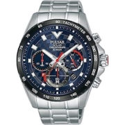SEIKO 精工 PULSAR 男士指针式石英手表 带金属表带 PZ5117X1
