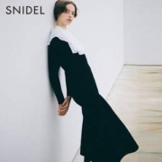 SNIDEL 2023春新品荷叶边披肩收腰鱼尾针织连衣裙 SWNO231011  3色