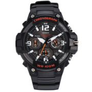 卡西欧(CASIO)手表  时尚休闲运动防水男士石英表 MCW-100H-1A