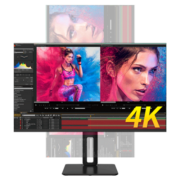 Genlove 28英寸IPS屏4K超清HDR10升降旋转设计作图10bit办公游戏家用竖屏27电脑显示器副屏G28L22SU