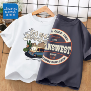 柔软舒适！JEANSWEST 真维斯 男童t恤短袖