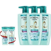 88VIP：L'OREAL PARIS 巴黎欧莱雅 透明质酸水润洗发露 500ml*3+洗发水100ml*2（买2 加赠洗发露100ml*2)*2件