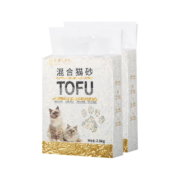 巴顿与珍妮 强除臭豆腐猫砂添加除臭彩珠混合 低粉尘快速结团可冲厕所 高品质 4合1混合猫砂2.8kg*2袋