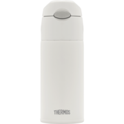 膳魔师（THERMOS）400ml保温杯吸管杯不锈钢男女士保冷水杯子TCMI-400S WH