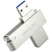 海康存储（HIKSEMI）128GB USB3.0 金属U盘X302S刀锋银色 360度旋转电脑车载投标高速优盘