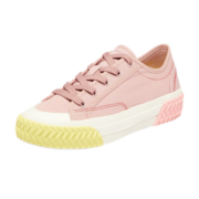 Skechers斯凯奇女士时尚帆布鞋系带简约休闲鞋 177041 MVE茱萸粉 38
