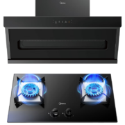 京东百亿补贴：Midea 美的 烟灶套装 DP30 顶侧双吸油烟机+5.0kw灶-天然气