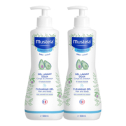 mustela妙思乐二合一温和洗发沐浴露500ml*2