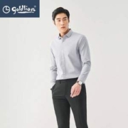 Goldlion 金利来 2023春季新款80支新疆长绒棉3D立体免烫长袖衬衫