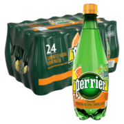 巴黎水（Perrier ）法国原装进口  橘子味气泡水矿泉水 500ml*24瓶