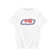 斯凯奇（Skechers）男女同款潮流时尚短袖印花休闲T恤情侣款L221U190 亮白色 M