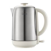 美的（Midea）烧水壶 电水壶 家用热水壶1.8L大容量 304不锈钢电热水壶烧水壶开水壶暖水壶智能自动断电 【店长推荐款】1.8L容量丨MK-SH01-S 电热水壶