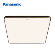 松下（Panasonic）卧室吸顶灯 遥控调光调色现代简约灯具 明畔黑金24瓦方形