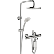 20点开始、PLUS会员：KOHLER 科勒 K-21088-B9-CP 三出水恒温花洒套装