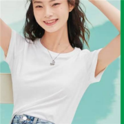 森马 短袖T恤女纯色简约