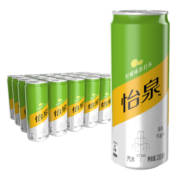 可口可乐（Coca-Cola）怡泉 Schweppes 无糖零卡 柠檬味 苏打水 330ml*24罐 年货调酒