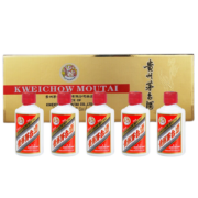京东百亿补贴：MOUTAI茅台 飞天 53度 2022年 酱香型白酒 50ml*5瓶 金色条盒装
