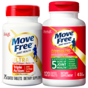 Move Free益节金装氨糖软骨素 维骨力钙片120粒+ UC2骨胶原蛋白75粒 白瓶成人中老年人营养品