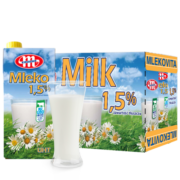 妙可Mlekovita 波兰进口 低脂牛奶纯牛奶 1L*12盒 整箱装
