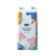 D-SLEEPBABY 舒氏宝贝 小猪佩奇自然系列 宝宝拉拉裤 XL34片