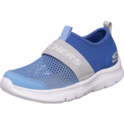 Skechers斯凯奇童鞋男童运动鞋夏季儿童一脚蹬透气大网孔中大童鞋660064L 蓝色/灰色/BLGY 35
