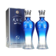 京东百亿补贴：洋河蓝色经典 天之蓝 高度白酒 52度 480ml*2