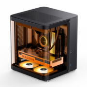 乔思伯（JONSBO）TK-1黑色 双曲面侧透MATX游戏机箱（支持240冷排/ATX电源/Type-c Gen2 10Gbps+/垂直风道）