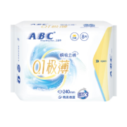ABC卫生巾KMS纤薄棉柔日夜组合日用夜用轻透薄姨妈巾套装 棉柔日用240mm8片*5包