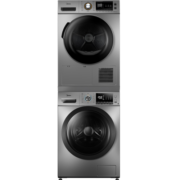 美的（Midea）洗烘套装热泵烘干机 干衣机+滚筒全自动洗衣机家用组合套装大容量低噪变频节能以旧换新 MG100VT55DY+MH90-H03Y