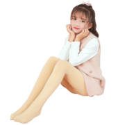 浪莎女童打底裤加绒加厚保暖儿童秋冬外穿时尚厚实白色连裤袜潮流女孩舞蹈袜 黑色(厚绒) L(130-150cm)